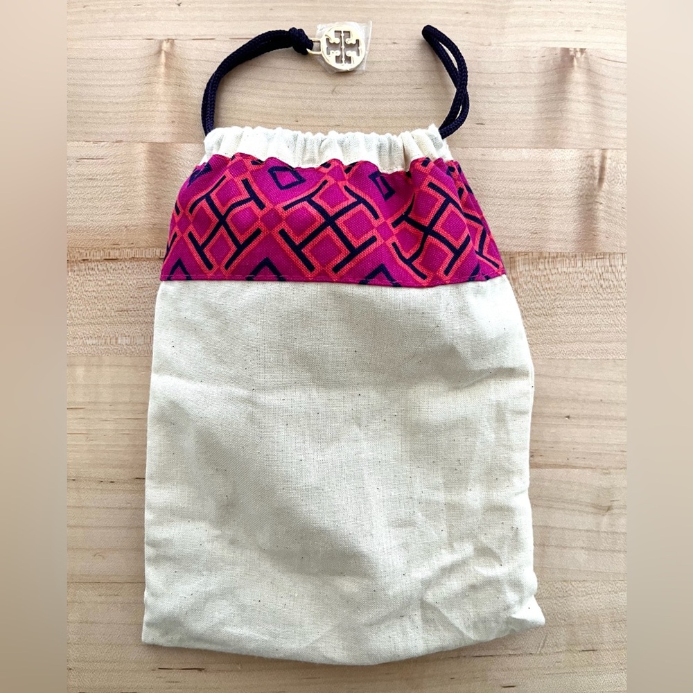 Tory Burch Authentic Pink/Cream Mini Dust Bag, NWOT